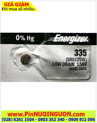Energizer SR512SW _Pin 335; Pin đồng hồ 1.55v Silver Oxide Energizer SR512SW
